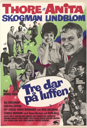 Tre dar p&aring; luffen - Swedish Movie Poster (thumbnail)