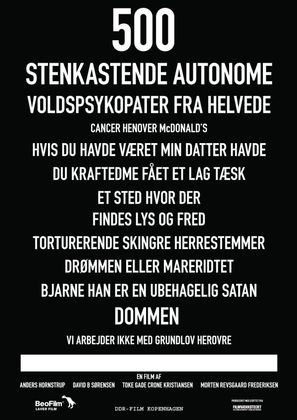 500 stenkastende autonome voldspsykopater fra helvede - Danish Movie Poster (thumbnail)