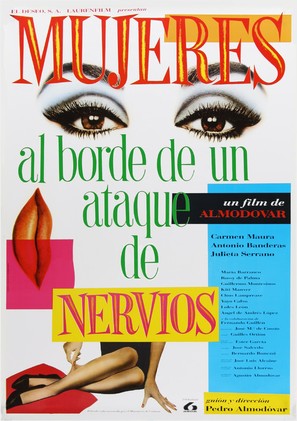 Mujeres Al Borde De Un Ataque De Nervios - Spanish Movie Poster (thumbnail)