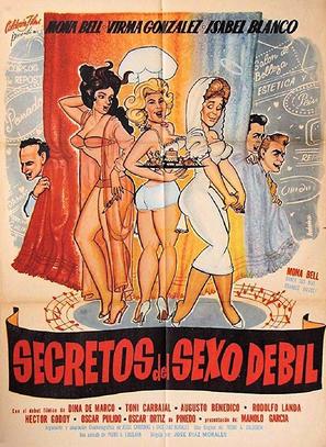 Los secretos del sexo d&eacute;bil - Mexican Movie Poster (thumbnail)