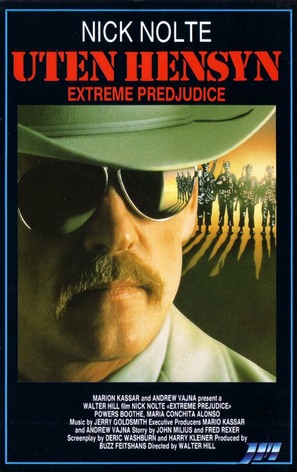 Extreme Prejudice - Norwegian VHS movie cover (thumbnail)