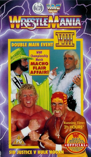 WrestleMania VIII - British VHS movie cover (thumbnail)