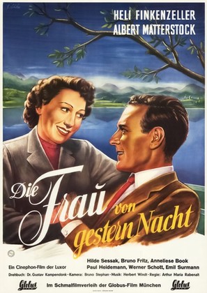Die Frau von gestern Nacht - German Movie Poster (thumbnail)