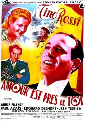Mon amour est pr&egrave;s de toi - French Movie Poster (thumbnail)
