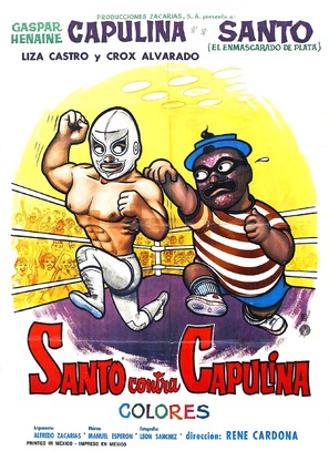 Santo contra Capulina - Mexican Movie Poster (thumbnail)