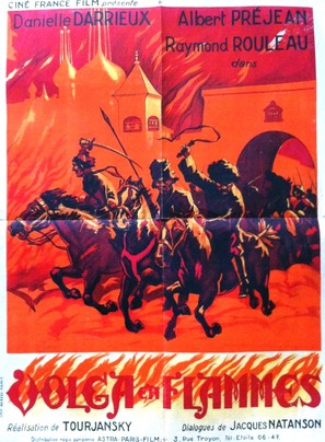 Volga en flammes - French Movie Poster (thumbnail)
