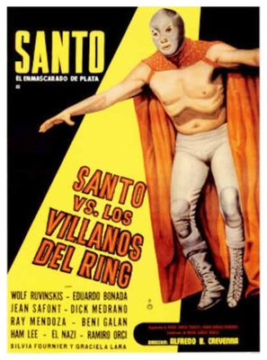 Santo el enmascarado de plata vs los villanos del ring - Mexican Movie Poster (thumbnail)