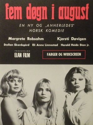 Fem d&oslash;gn i august - Norwegian Movie Poster (thumbnail)