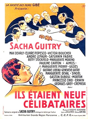 Ils &egrave;taient neuf c&egrave;libataires - French Movie Poster (thumbnail)