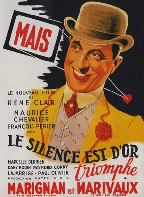 Le silence est d&#039;or, Le - French Movie Poster (thumbnail)