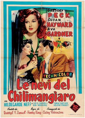 The Snows of Kilimanjaro - Italian Movie Poster (thumbnail)