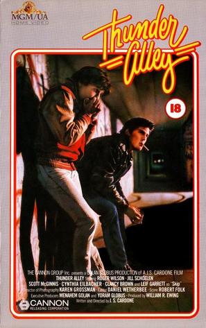 Thunder Alley - British VHS movie cover (thumbnail)