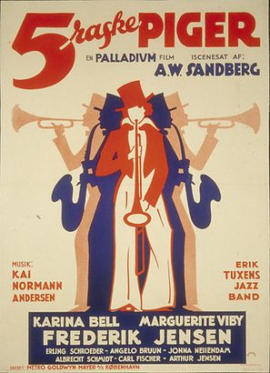 5 raske piger - Danish Movie Poster (thumbnail)