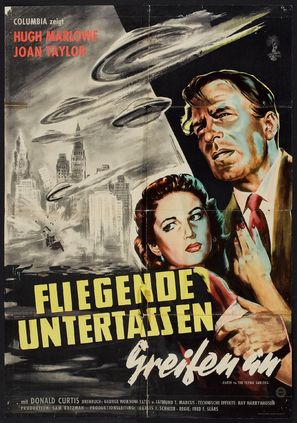 Earth vs. the Flying Saucers - German Movie Poster (thumbnail)