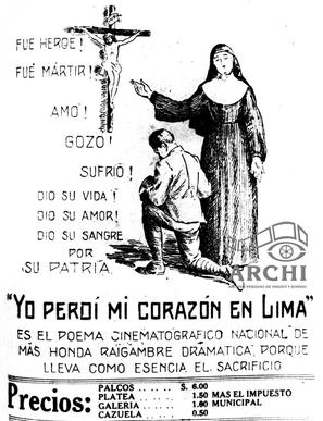 Yo perd&iacute; mi coraz&oacute;n en Lima - Peruvian Movie Poster (thumbnail)