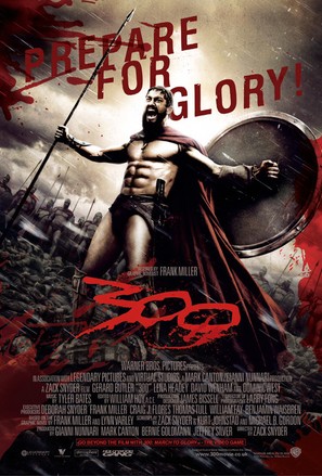 300 (2007) British movie poster