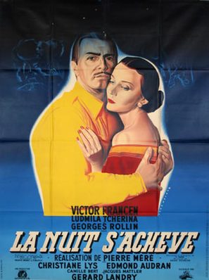 Nuit s&#039;ach&eacute;ve, La - French Movie Poster (thumbnail)