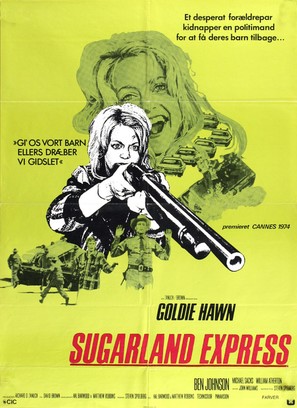 The Sugarland Express - Danish Movie Poster (thumbnail)