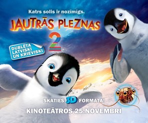 Happy Feet Two - Latvian Movie Poster (thumbnail)