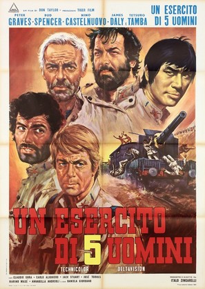 Esercito di cinque uomini, Un - Italian Movie Poster (thumbnail)