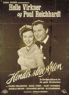 Hendes store aften - Danish Movie Poster (thumbnail)