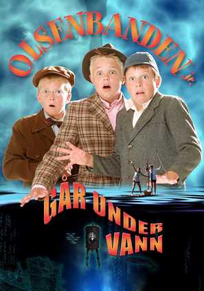 Olsenbanden Junior g&aring;r under vann - Norwegian poster (thumbnail)