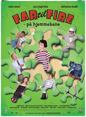 Far til fire - p&aring; hjemmebane - Danish Movie Poster (thumbnail)