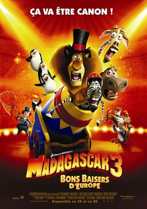 Madagascar 3: Europe&#039;s Most Wanted - French Movie Poster (thumbnail)