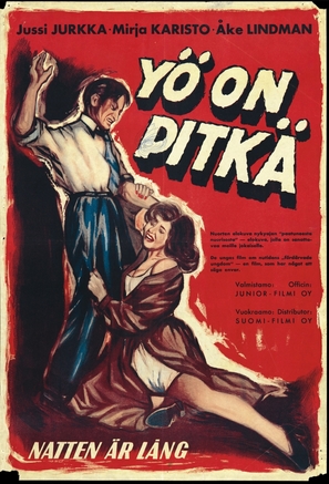 Y&ouml; on pitk&auml; - Finnish Movie Poster (thumbnail)