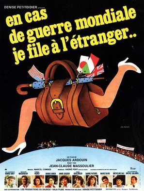 En cas de guerre mondiale, je file &agrave; l&#039;&eacute;tranger - French Movie Poster (thumbnail)