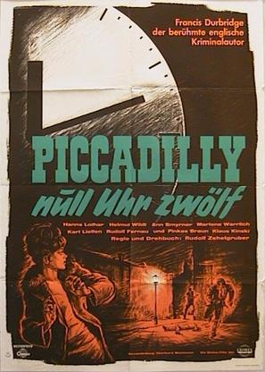 Piccadilly null Uhr zw&ouml;lf - German Movie Poster (thumbnail)
