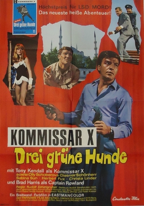 Kommissar X - Drei gr&uuml;ne Hunde - German Movie Poster (thumbnail)