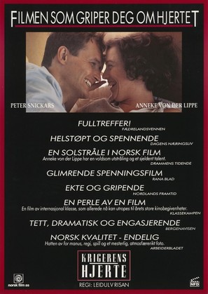 Krigerens hjerte - Norwegian Movie Poster (thumbnail)