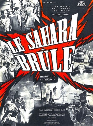 Le Sahara br&ucirc;le - French Movie Poster (thumbnail)