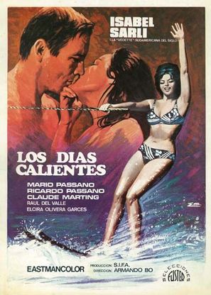 Los d&iacute;as calientes - Spanish Movie Poster (thumbnail)