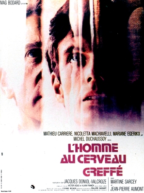 L&#039;homme au cerveau greff&eacute; - French Movie Poster (thumbnail)