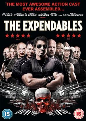 The Expendables - British DVD movie cover (thumbnail)