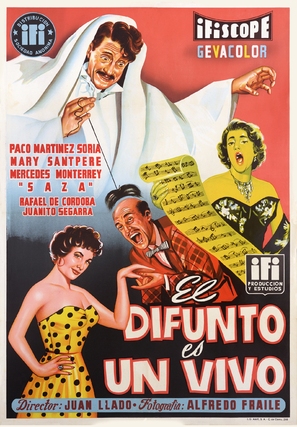 El difunto es un vivo - Spanish Movie Poster (thumbnail)