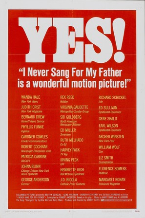 I Never Sang for My Father - Movie Poster (thumbnail)