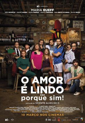 O Amor &eacute; Lindo ... Porque Sim! - Portuguese Movie Poster (thumbnail)