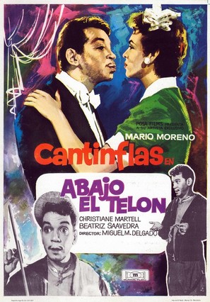 Abajo el tel&oacute;n - Spanish Movie Poster (thumbnail)