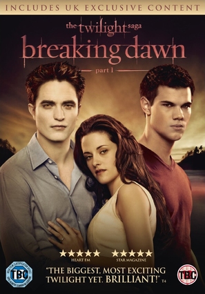 The Twilight Saga: Breaking Dawn - Part 1 - British DVD movie cover (thumbnail)