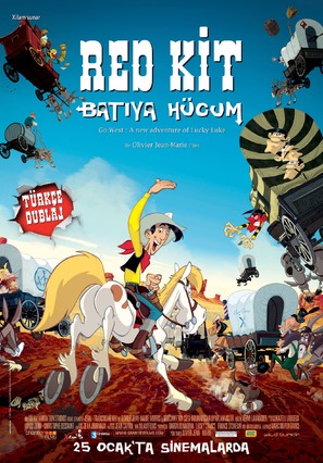 Tous &agrave; l&#039;Ouest: Une nouvelle aventure de Lucky Luke - Turkish poster (thumbnail)