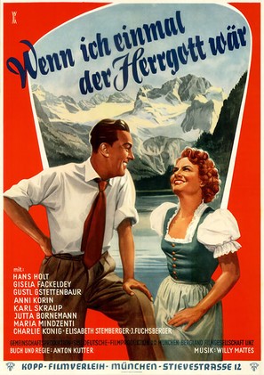 Wenn ich einmal der Herrgott w&auml;r - German Movie Poster (thumbnail)