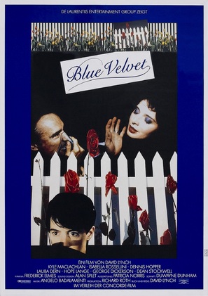 Blue Velvet - German Theatrical movie poster (thumbnail)