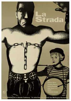 La strada - German Movie Poster (thumbnail)