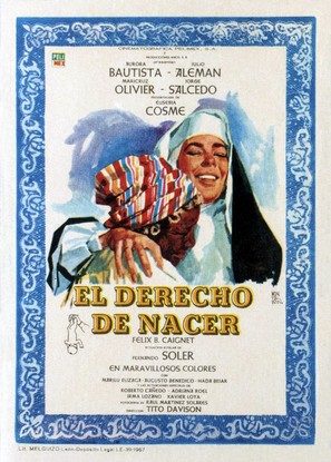 El derecho de nacer - Spanish Movie Poster (thumbnail)