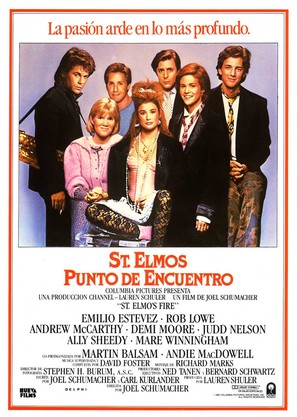 St. Elmo&#039;s Fire - Spanish Movie Poster (thumbnail)
