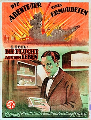 Die Abenteuer eines Ermordeten, 1. Teil - Die Flucht aus dem Leben - German Movie Poster (thumbnail)