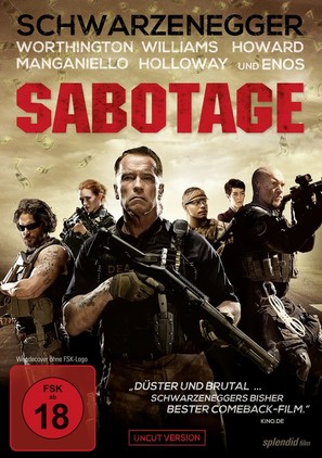 Sabotage - German DVD movie cover (thumbnail)